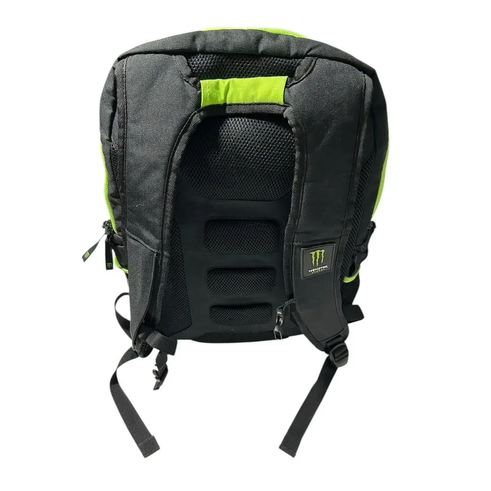 Monster Energy Black Promo Backpack Laptop Padded Pockets Zippers Large Logo